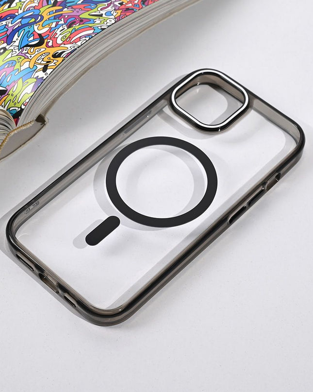 Maska za iPhone 13/14 6.1 crna Magsafe Color Pop