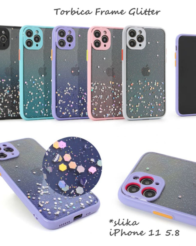 Maska Frame Glitter za iPhone 12 Mini 5.4 mint