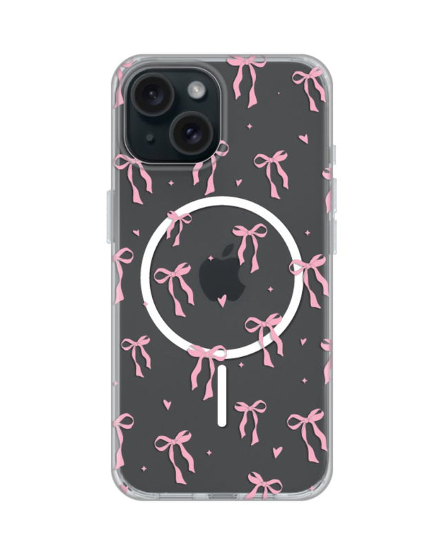 Maska za iPhone 15 6.1 Cute Bows Print Magsafe