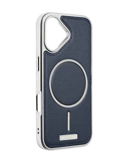Maska za iPhone 17 6.3 tamno plava Magsafe Urban Leather