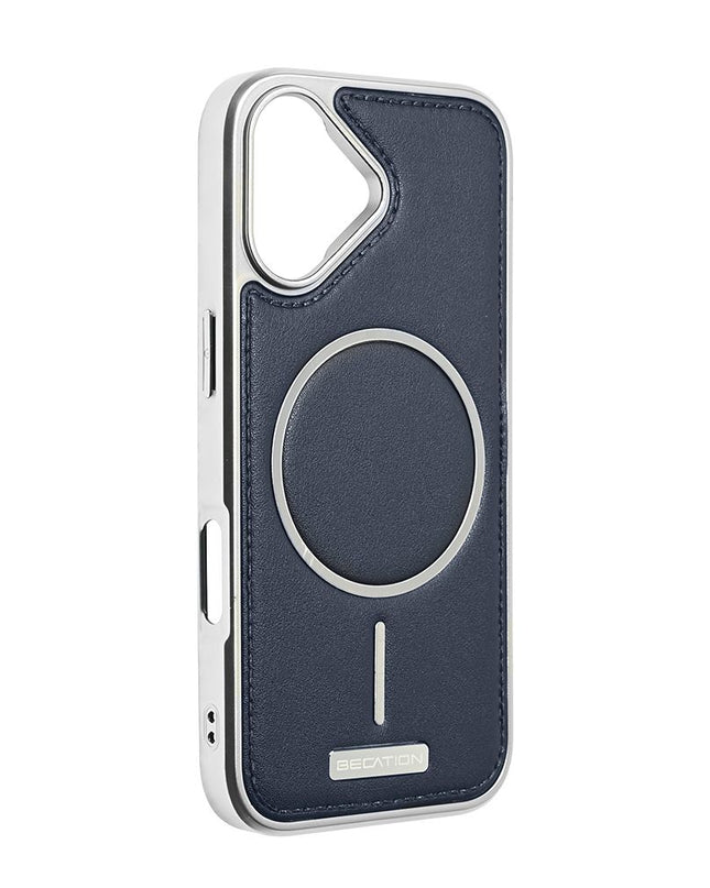 Maska za iPhone 17 6.3 tamno plava Magsafe Urban Leather