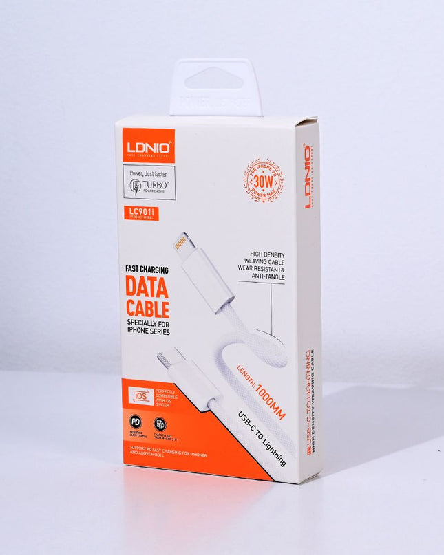 Data kabl LDNIO LC901-I 30W Type C na Lightning beli 1m