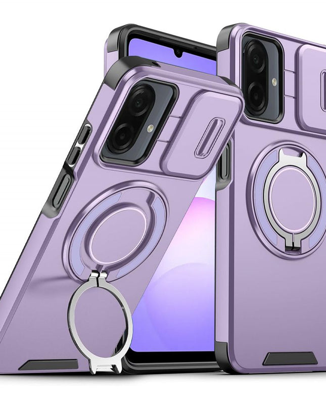 Maska za Samsung A075F Galaxy A07 ljubicasta CamShield Ring stand
