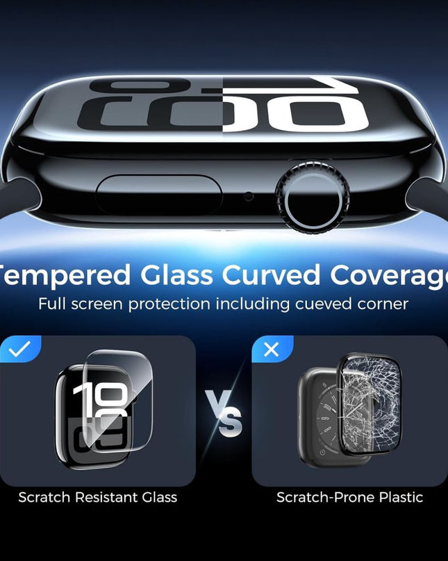 Zastitno staklo Tempered Glass Premium UV Glue Full Cover + Lampa za Apple Watch 10/11 46mm
