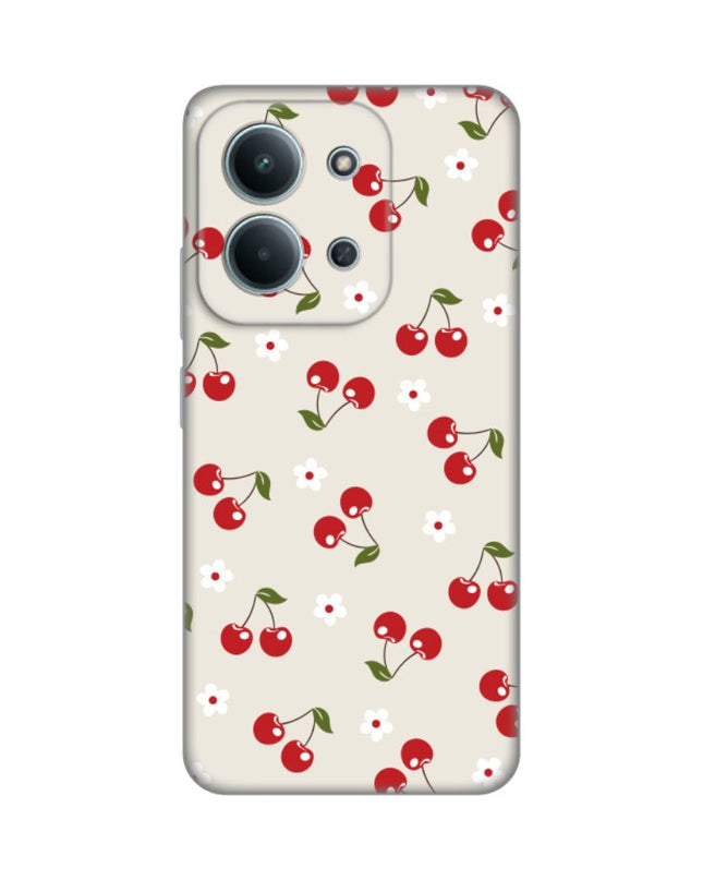 Maska za Xiaomi Redmi 15C 4G Cherry and Flowers Silikonska Print