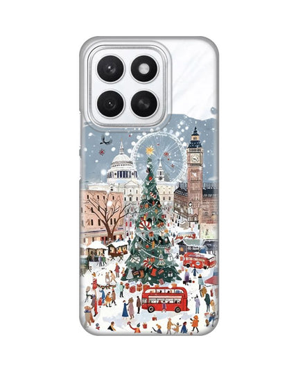 Maska za Honor X8c Christmas Town Silikonska Print Skin