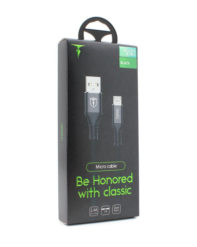 Data kabl T-phox Jagger T-M814 Micro USB 2.4A crni 1m
