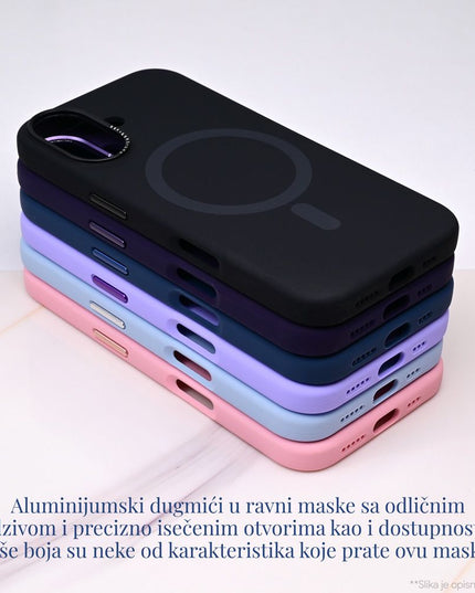 Maska Magsafe Matte Color iPhone 13 6.1 roze