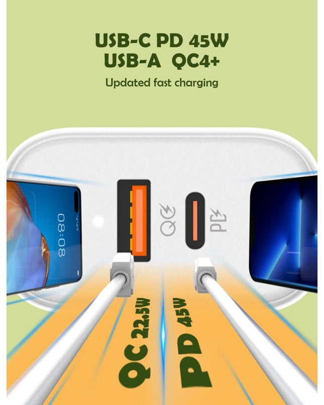 Kucni punjac LDNIO A2526C PD, QC4+, QC3.0, PPS 45W Type C na Type C