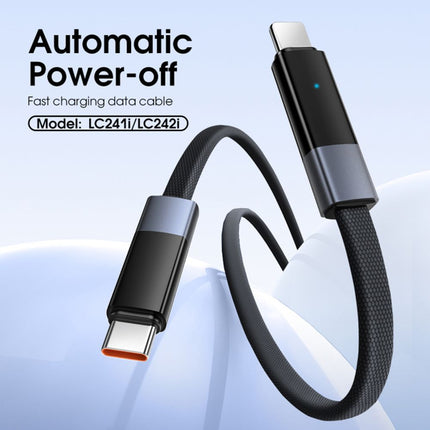 Data kabl LDNIO LC241i 30W Fast Automatic Power OFF Type C na iPhone lightning crni 1m