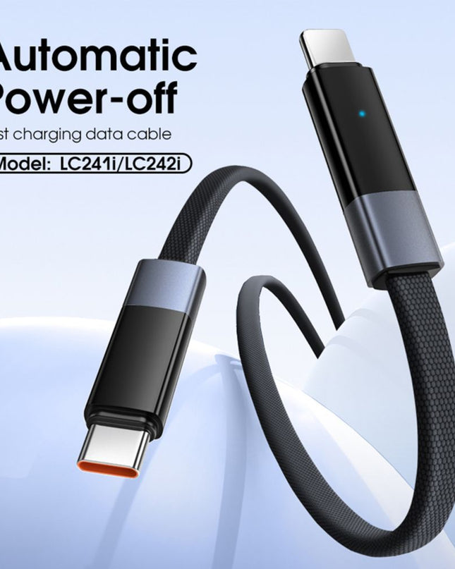 Data kabl LDNIO LC241i 30W Fast Automatic Power OFF Type C na iPhone lightning crni 1m