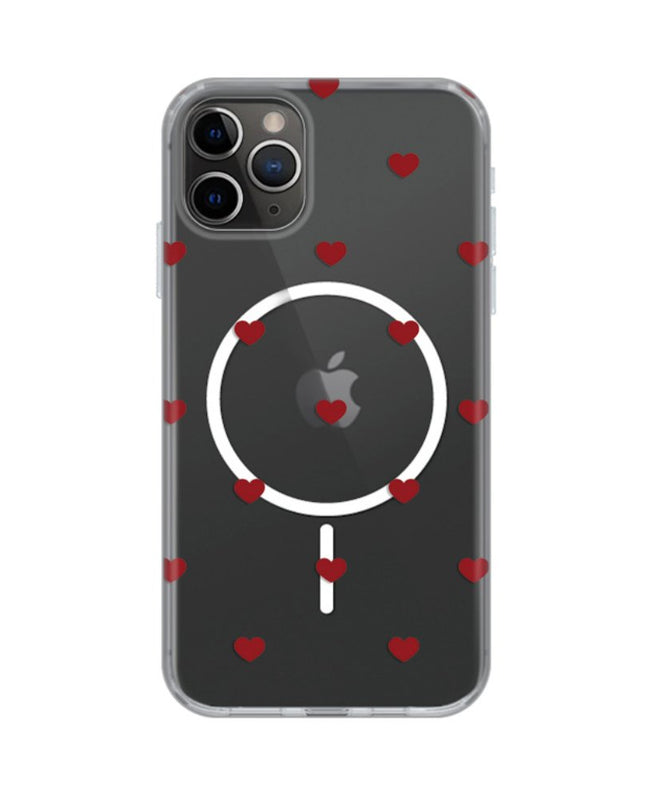 Maska za iPhone 11 Pro Max 6.5 Red Hearts Print Magsafe