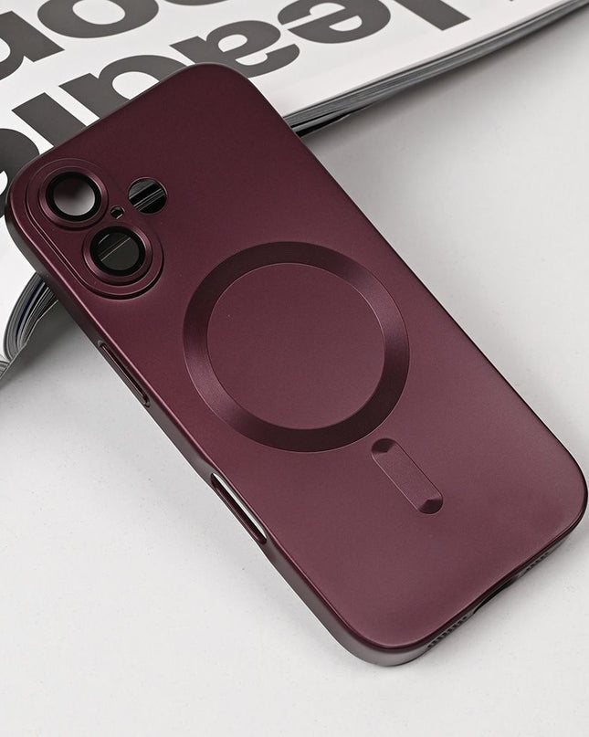 Maska za iPhone 17 6.3 bordo Magsafe Chrome