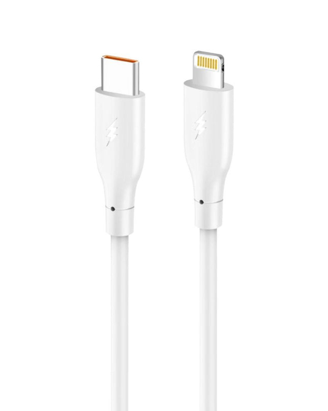 Data kabl KONFULON DC66, 27W, Type C na Lightning beli 1m