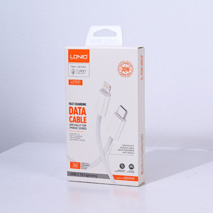Data kabl LDNIO LC902-I 30W Type C na Lightning beli 2m
