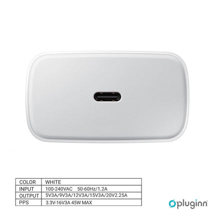 Kucni za Samsung sa PD Type C kablom CE beli