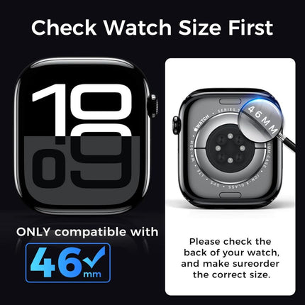 Zastitno staklo Tempered Glass Premium UV Glue Full Cover + Lampa za Apple Watch 10/11 46mm