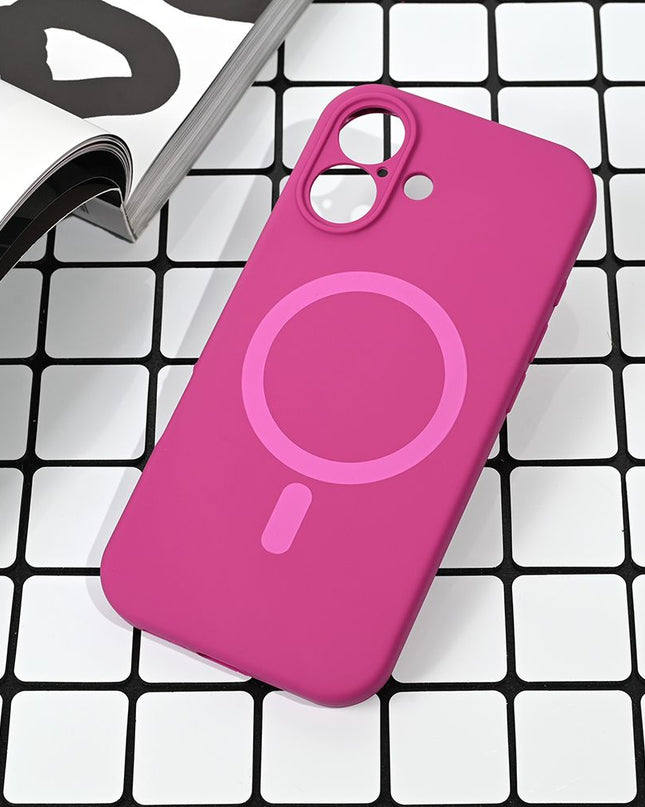 Maska za iPhone 17 6.3 tamno pink Magsafe Pure color