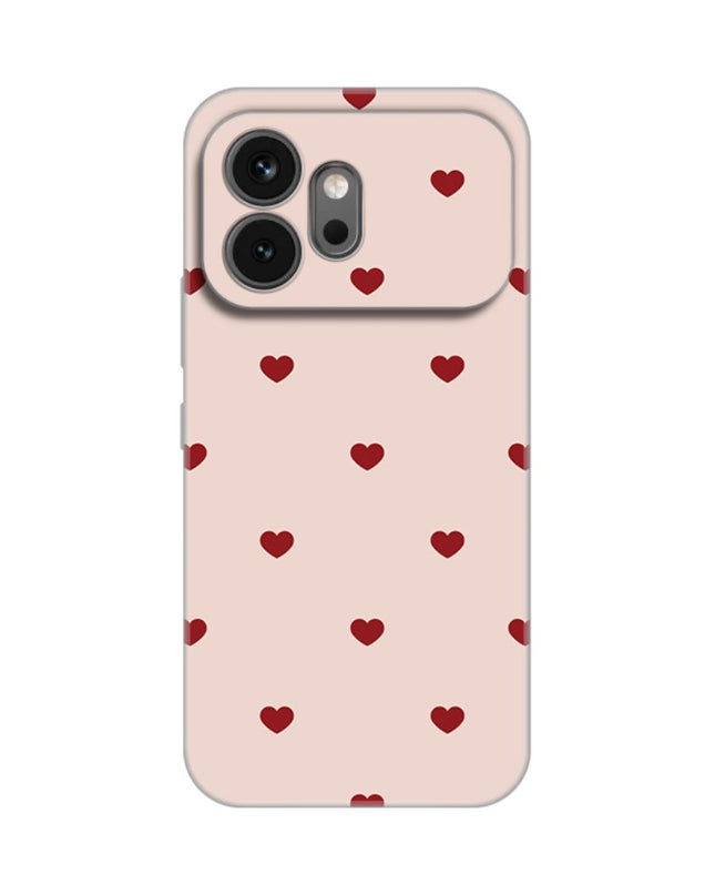 Maska za Honor 600 Beige Hearts Silikonska Print