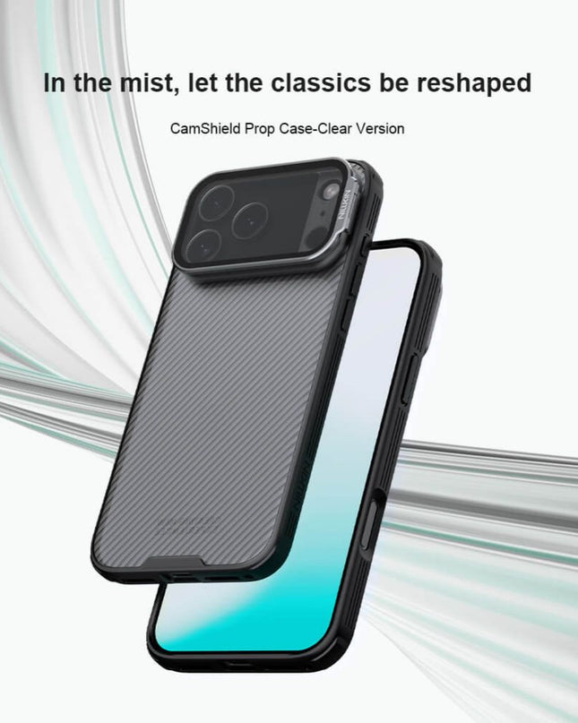 Maska za iPhone 17 Pro Max 6.9 crna (transparent kamera) Nillkin CamShield Prop