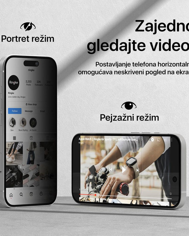 Zastitno staklo Tempered Glass Privacy Teracell Titan 2.5D za iPhone 16 Pro 6.3 crni