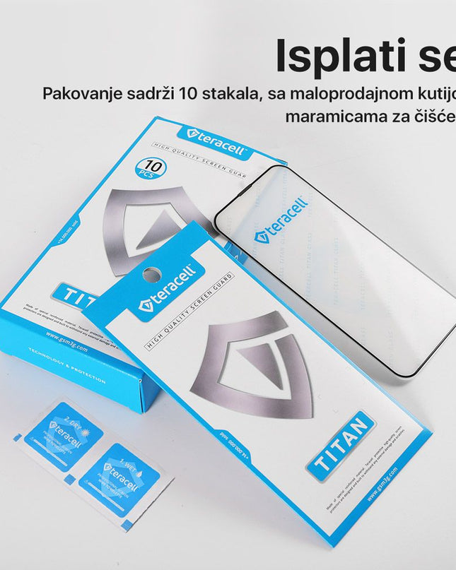 Zastitno staklo Tempered glass Teracell Titan 2.5D 10u1 za Honor X8b/X8c crni