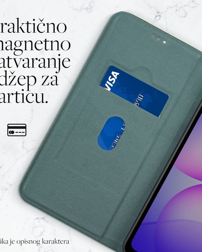 Maska za Honor X7e crna Teracell Elegant Flip