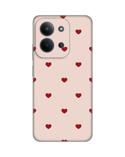 Maska za Xiaomi Redmi 15C 4G Beige Hearts Silikonska Print