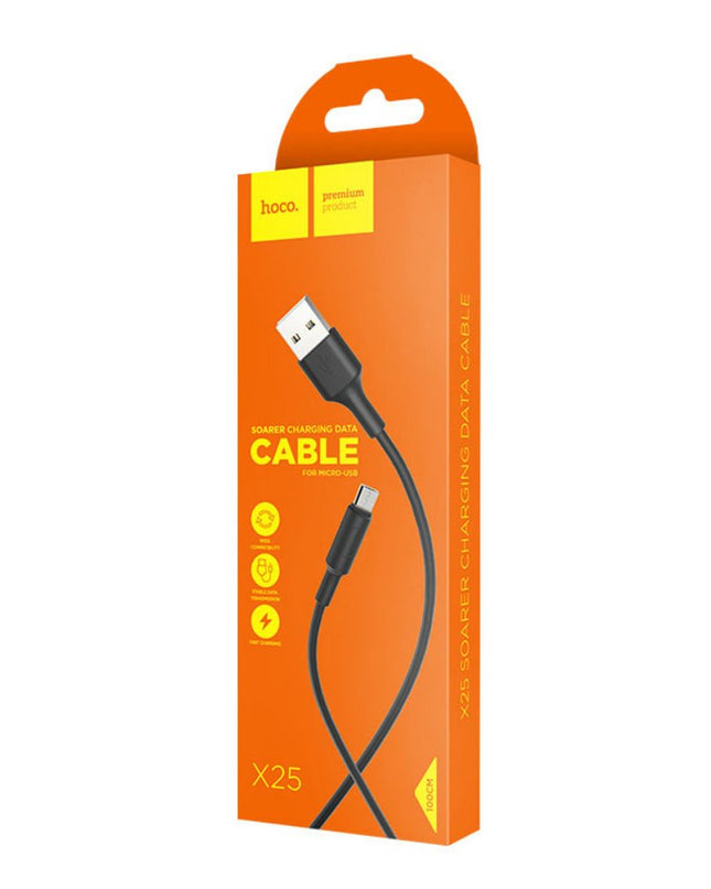 Data kabl HOCO X25 Soarer micro USB 1m crni