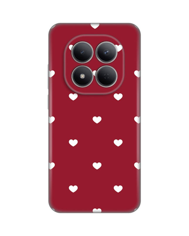 Maska za Xiaomi Redmi Note 15 Pro 5G Burgundy Hearts Silikonska Print Skin