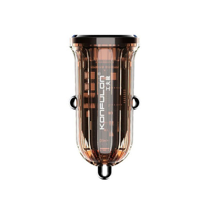 Auto punjac KONFULON C85Q, 3.6A, QC3.0 22.5W, PD 30W transparentan