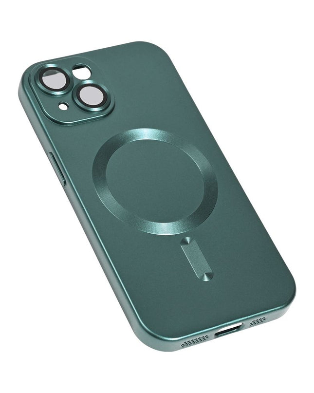 Maska za iPhone 15 6.1 sivo plava Magsafe Chrome