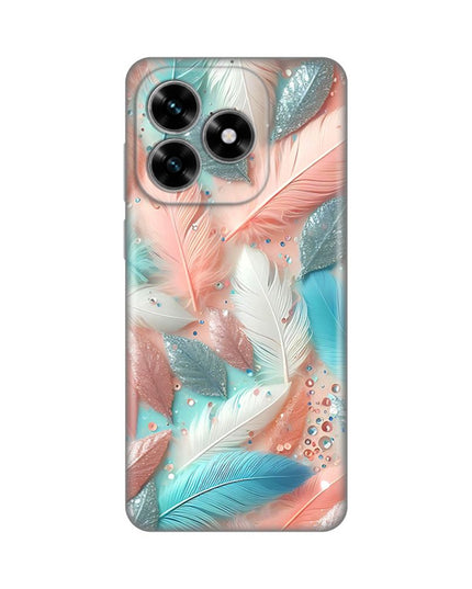 Maska za Honor X5c Plus Pastel Feathers Silikonska Print