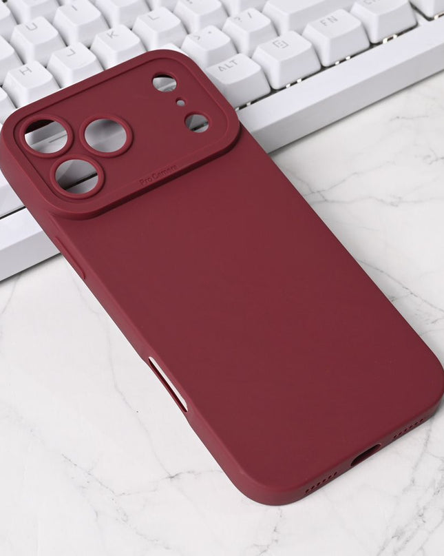 Maska za iPhone 17 Pro Max 6.9 bordo Silikon Pro Camera