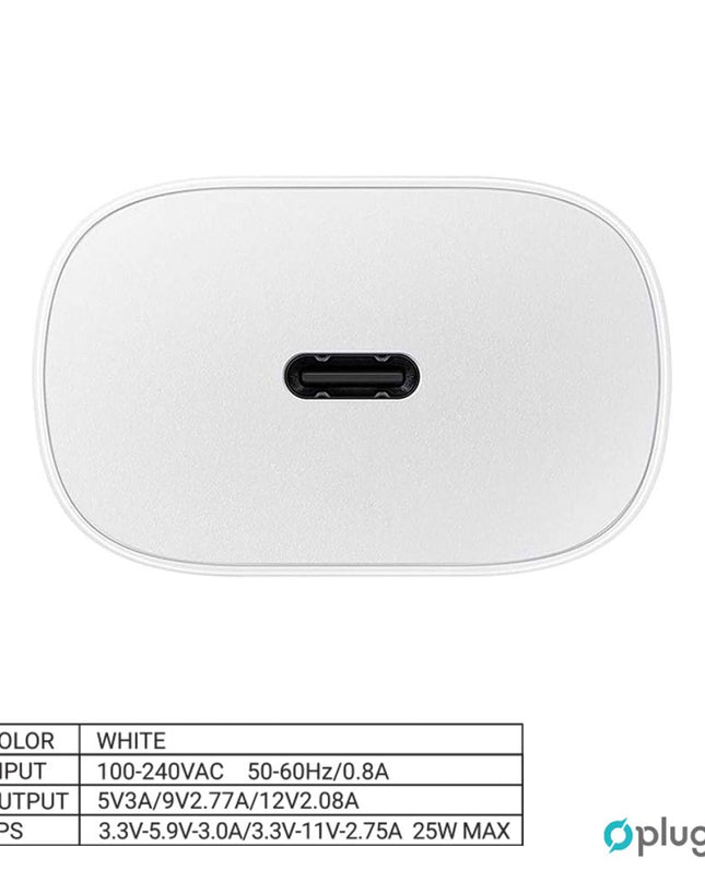 Kucni Punjac Pluginn AJ-25 KP-614C PD Fast 25W za Samsung beli CE