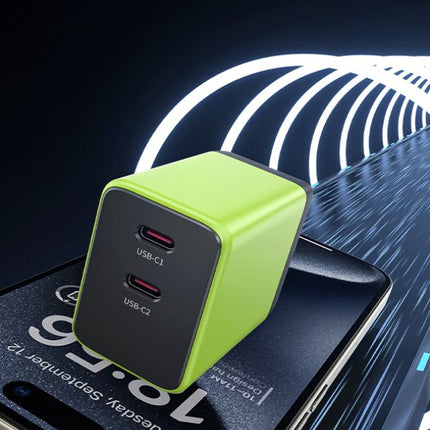 WEKOME WP-U33 Super brzi Strujni GaN Punjač, 2-porta USB (2 x 3.1 tipC) 45W, žuta