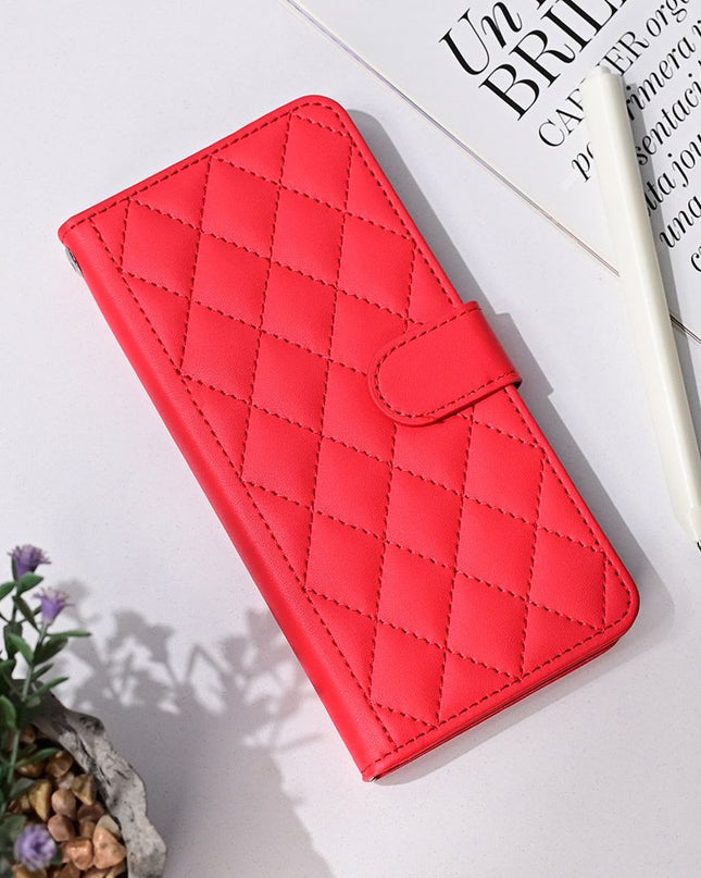 Maska za Samsung A556B Galaxy A55 5G crvena Wallet Romb