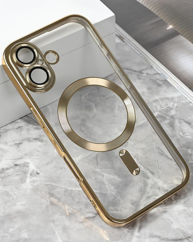 Maska za iPhone 17 6.3 zlatna Magsafe Lux