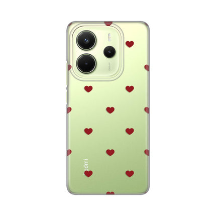Maska za Xiaomi Redmi Note 14 4G (SRB) Red Hearts Silikonska Print