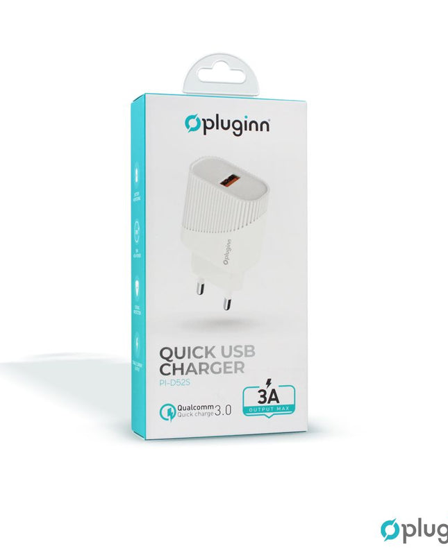 Kucni punjac Pluginn PI-D52S, QC3.0 18W beli CE