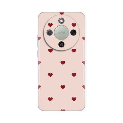 Maska za Honor Magic 8 Lite Beige Hearts Silikonska Print