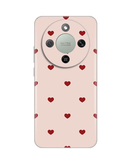 Maska za Honor Magic 8 Lite Beige Hearts Silikonska Print