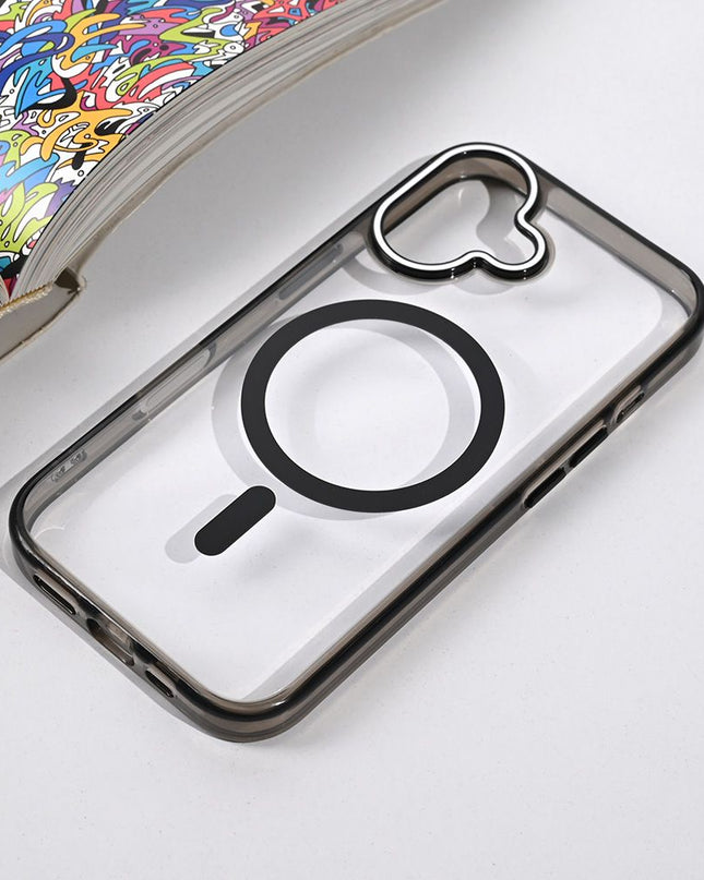 Maska za iPhone 16 6.1 crna Magsafe Color Pop