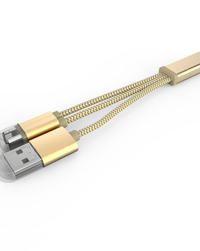 Data kabl LDNIO LC89 sa priveskom za iPhone lightning/micro USB zlatni