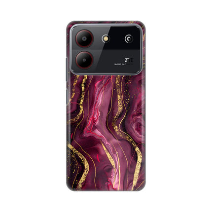 Maska za ZTE Blade A54 Burgundy Silikonska Print