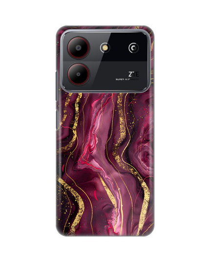 Maska za ZTE Blade A54 Burgundy Silikonska Print