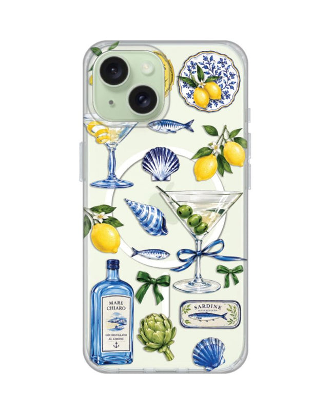 Maska za iPhone 15 6.1 Mediterranean Martini Print Magsafe