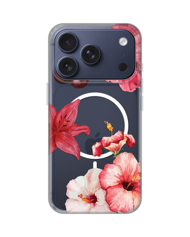 Maska za iPhone 17 Pro 6.3 Hibiscus Print Magsafe