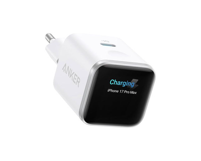 ANKER Nano 45W putni zidni punjač sa ekranom, USB-C port, bela