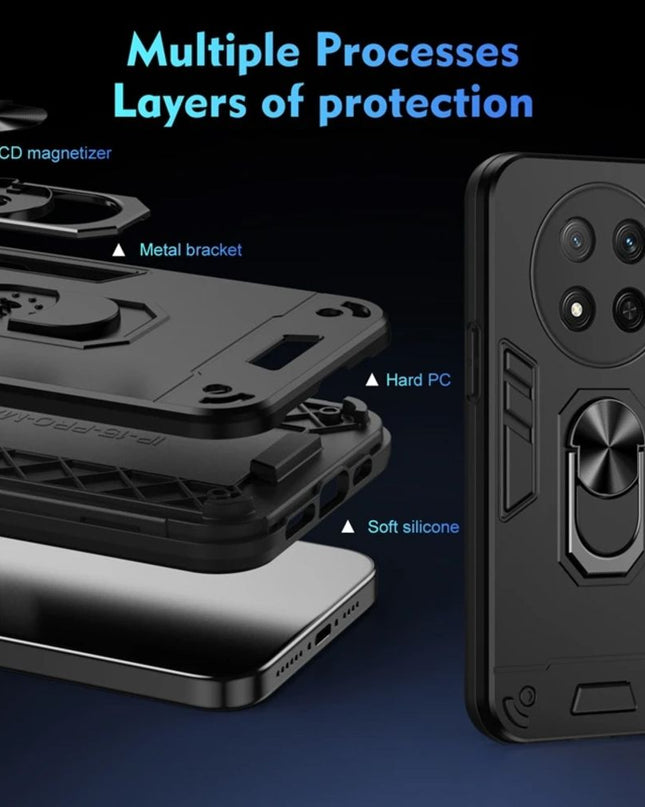 Maska za Honor Magic 7 Lite tamno siva Hard Ring